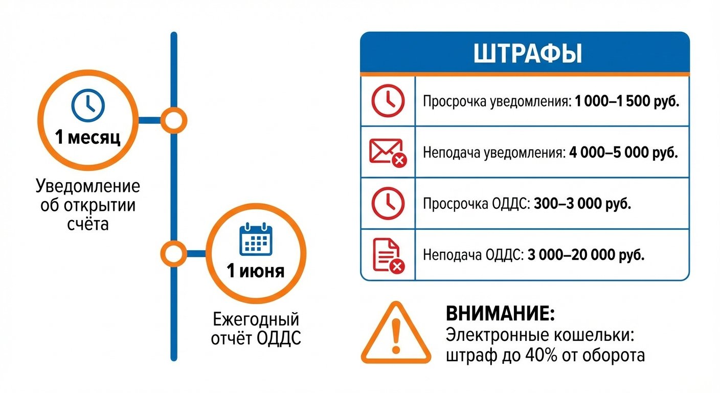 Инфографика: сроки подачи уведомления и отчёта